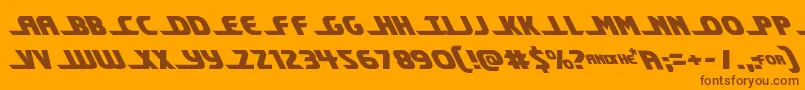 Shiningheraldleft Font – Brown Fonts on Orange Background