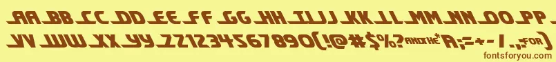 Shiningheraldleft Font – Brown Fonts on Yellow Background