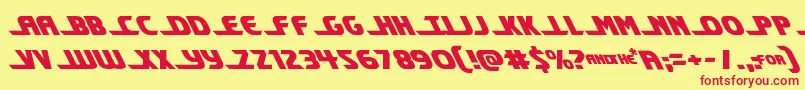 Shiningheraldleft Font – Red Fonts on Yellow Background