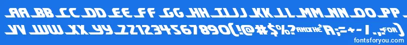 フォントShiningheraldleft – 青い背景に白い文字