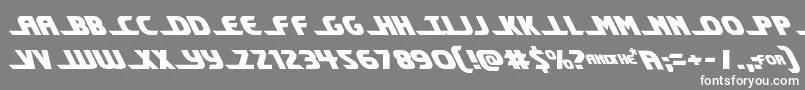 フォントShiningheraldleft – 灰色の背景に白い文字