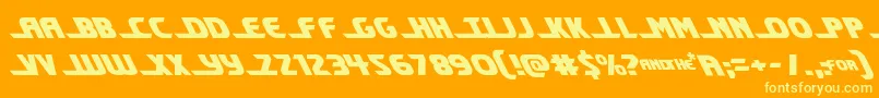 Shiningheraldleft Font – Yellow Fonts on Orange Background