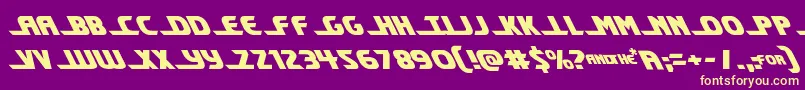 Shiningheraldleft Font – Yellow Fonts on Purple Background