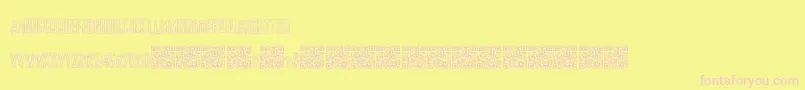 Justbrains Font – Pink Fonts on Yellow Background