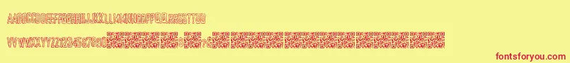 Justbrains Font – Red Fonts on Yellow Background