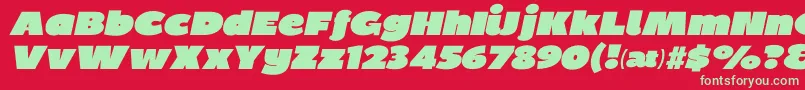 Bpdietitalics Font – Green Fonts on Red Background