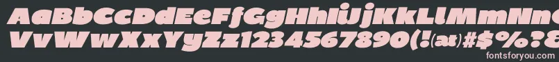 フォントBpdietitalics – 黒い背景にピンクのフォント
