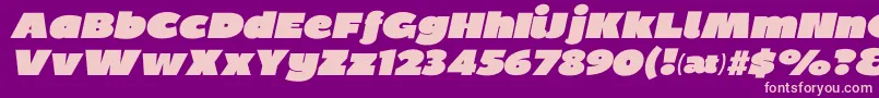 Bpdietitalics Font – Pink Fonts on Purple Background