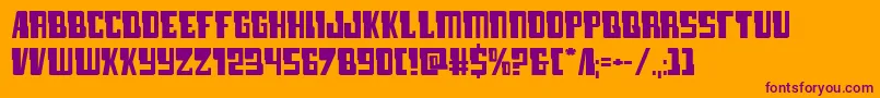 Lampreyexpand Font – Purple Fonts on Orange Background