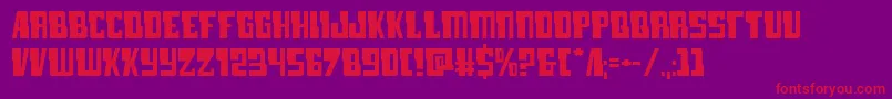 Lampreyexpand-Schriftart – Rote Schriften auf violettem Hintergrund