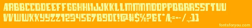 Lampreyexpand Font – Yellow Fonts on Orange Background