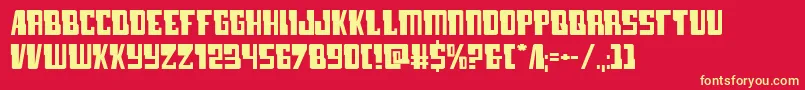 Lampreyexpand Font – Yellow Fonts on Red Background