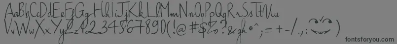HaikusScriptVersion09Regular Font – Black Fonts on Gray Background