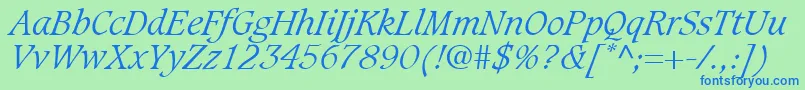 fuente GrammateusLightSsiLightItalic – Fuentes Azules Sobre Fondo Verde