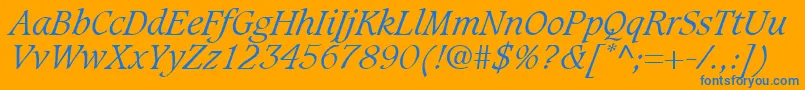 fuente GrammateusLightSsiLightItalic – Fuentes Azules Sobre Fondo Naranja