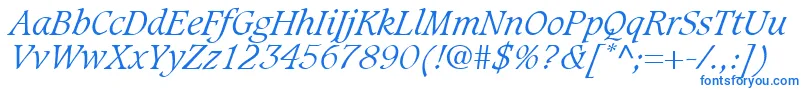 GrammateusLightSsiLightItalic-fontti – siniset fontit