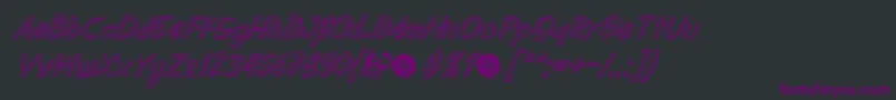 DhfSemangat2012ShadowItalicDemo Font – Purple Fonts on Black Background