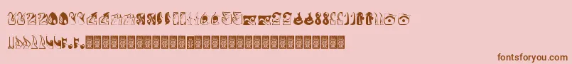 Formes Font – Brown Fonts on Pink Background