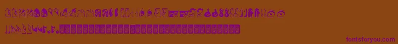 Formes Font – Purple Fonts on Brown Background