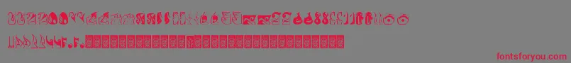 Formes Font – Red Fonts on Gray Background