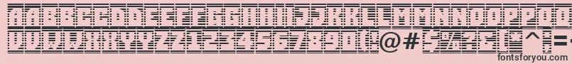 ASimplercmstrphl-Schriftart – Schwarze Schriften auf rosa Hintergrund