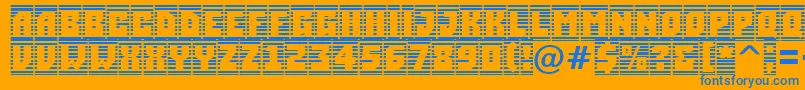 ASimplercmstrphl Font – Blue Fonts on Orange Background