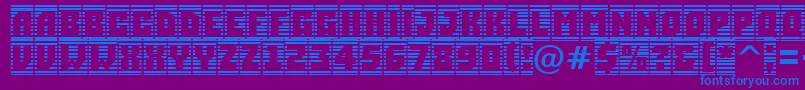 ASimplercmstrphl Font – Blue Fonts on Purple Background