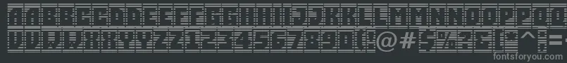 フォントASimplercmstrphl – 黒い背景に灰色の文字
