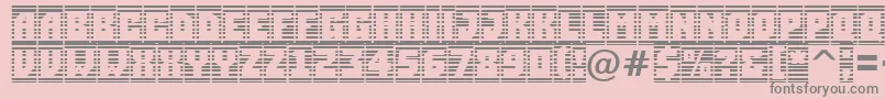 ASimplercmstrphl-Schriftart – Graue Schriften auf rosa Hintergrund