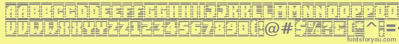 フォントASimplercmstrphl – 黄色の背景に灰色の文字