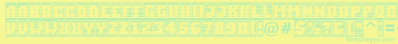 ASimplercmstrphl Font – Green Fonts on Yellow Background