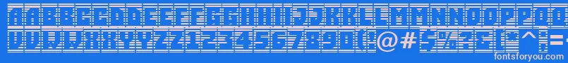 ASimplercmstrphl Font – Pink Fonts on Blue Background