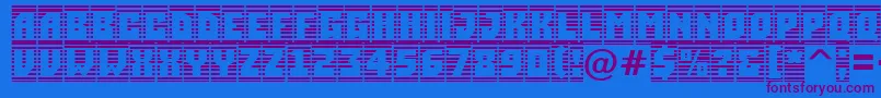 Шрифт ASimplercmstrphl – фиолетовые шрифты на синем фоне