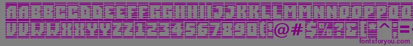 ASimplercmstrphl-Schriftart – Violette Schriften auf grauem Hintergrund