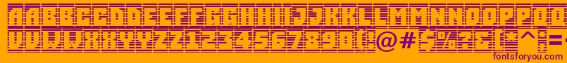 Шрифт ASimplercmstrphl – фиолетовые шрифты на оранжевом фоне