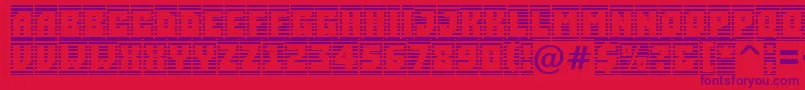 ASimplercmstrphl-Schriftart – Violette Schriften auf rotem Hintergrund