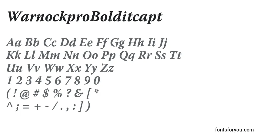 Шрифт WarnockproBolditcapt – алфавит, цифры, специальные символы