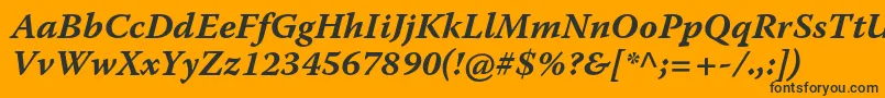 WarnockproBolditcapt Font – Black Fonts on Orange Background