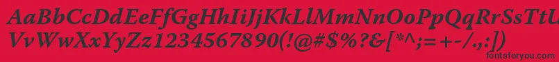 WarnockproBolditcapt Font – Black Fonts on Red Background