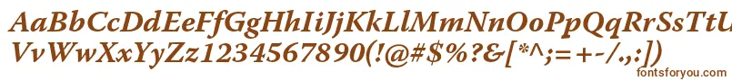 WarnockproBolditcapt Font – Brown Fonts on White Background