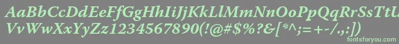 More about WarnockproBolditcapt Font WarnockproBolditcapt Font – Green Fonts on Gray Background