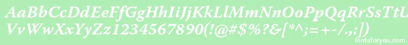 WarnockproBolditcapt Font – White Fonts on Green Background