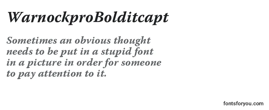 Review of the WarnockproBolditcapt Font