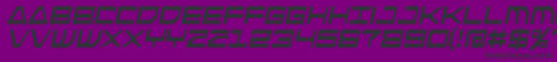 Шрифт AndroidnationI – чёрные шрифты на фиолетовом фоне