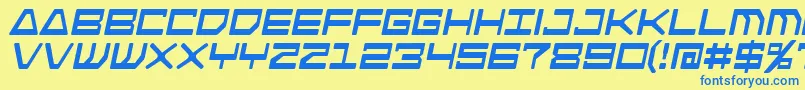 AndroidnationI Font – Blue Fonts on Yellow Background
