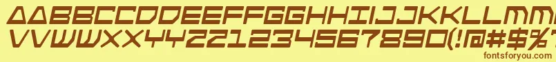 AndroidnationI Font – Brown Fonts on Yellow Background