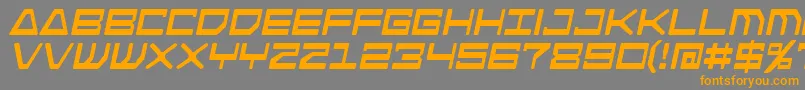 AndroidnationI Font – Orange Fonts on Gray Background