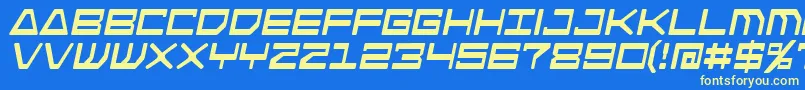 AndroidnationI Font – Yellow Fonts on Blue Background