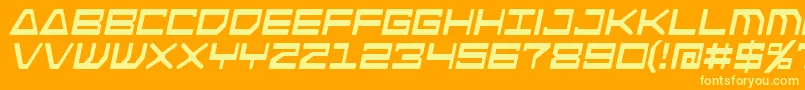 AndroidnationI Font – Yellow Fonts on Orange Background