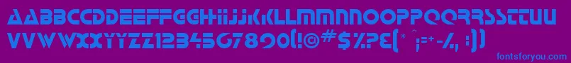 Galatican Font – Blue Fonts on Purple Background